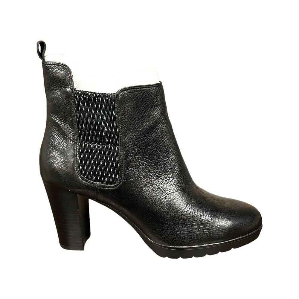Bella Vita Womens US 9 Zana Heeled Ankle Boot Black Leather Classic BRAND NEW